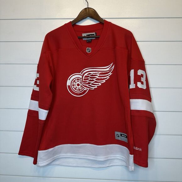 NHL Reebok Detroit Red Wings DATSYUK #13 HOCKEY Jersey Women's XL 7214W Official - Picture 2 of 8